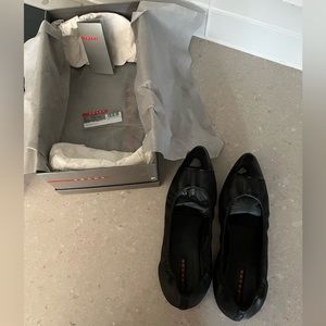 Prada Nappa City Lux leather flats 🖤
